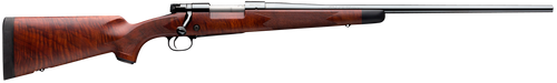 Winchester Repeating Arms 535203236 Model 70 Super Grade 338 Win Mag Caliber with 3+1 Capacity, 26" Barrel, High Polished Blued Metal Finish & Satin Fancy Walnut Stock Right Hand (Full Size)