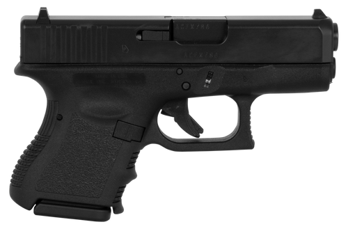 Glock UI2650201 G26 Gen3 Subcompact 9mm Luger  3.43" Barrel 10+1, Black Frame & Slide, Finger Grooved Textured Polymer Grip, Safe Action Trigger (US Made)