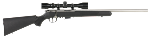 Savage Arms 95200 93 FVSS XP Full Size 22 WMR 5+1 21" Matte Stainless Heavy Barrel, Matte Drilled & Tapped Stainless Steel Receiver, Matte Black Fixed Synthetic Stock, 3-9x40mm Duplex, Right Hand