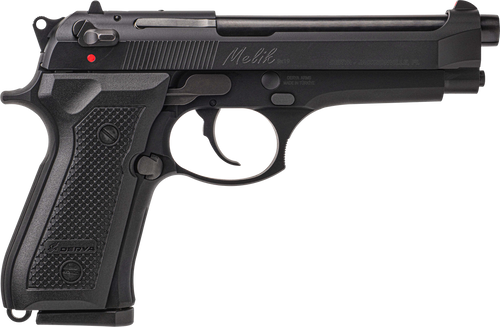 Derya Firearms 15LMELIK9TR Melik  9mm Luger 15+1 4.90" Black Melonite Steel Barrel, Black Melonite Serrated Steel Slide,  Black Aluminum Frame, Black Polymer Grip