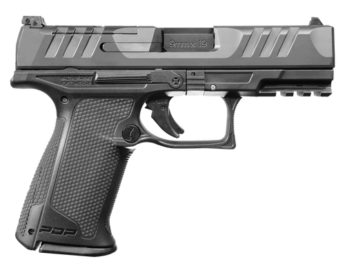 Walther Arms 2871831 PDP F-Series 9mm Luger 10+1 4" Black Steel Barrel, Black Optic Ready/Serrated Slide, Black Polymer Frame w/Picatinny Rail, Black Performance Duty Texture Grips, Ambidextrous