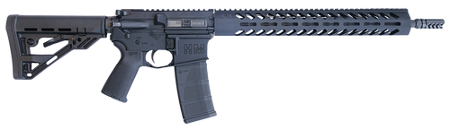 HM Defense HM15FMB556L Defender M5L  5.56x45mm NATO Caliber with 16" Barrel, 30+1 Capacity, Black Hard Coat Anodized Metal Finish, Black Mil-Spec HM Stock & Enhanced Polymer Grip Right Hand
