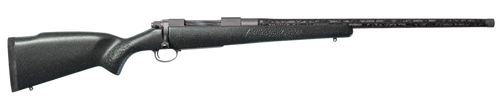 Nosler 47048 M48 Mountain Carbon 6mm Creedmoor 4+1 24" Carbon Fiber Wrapped Barrel, Tungsten Gray Cerakote Metal Finish, Granite Green Mountain Hunter Stock