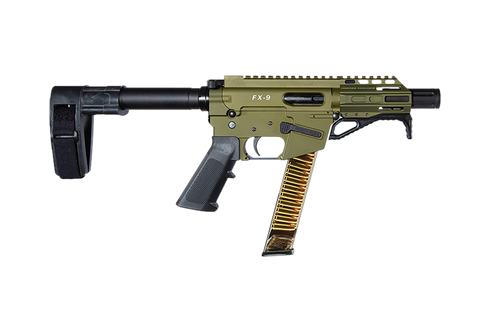 FREEDOM ORDNANCE FX9P4SBM-ODG FX9P  9mm Luger 4" OD Green
