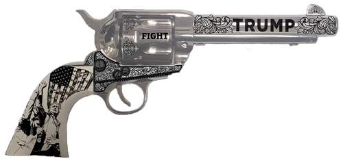 Traditions SAT73132FT 1873  45 Long Colt 6rd 5.50" Nickel White PVC Grip