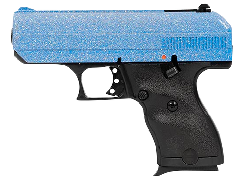 Hi-Point 916BLSP C9  9mm Luger 8+1 3.50" Black Steel Barrel, Hydro-Dipped Blue Sparkle Serrated Slide, Black Polymer Frame, Black Polymer Grips