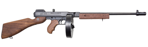 Thompson T1DH 1927A-1 Deluxe 45 ACP Caliber with 18" Barrel, 10+1 Capacity (Drum), Color Case Hardened Metal Finish, American Walnut Wood Stock Grip Right Hand