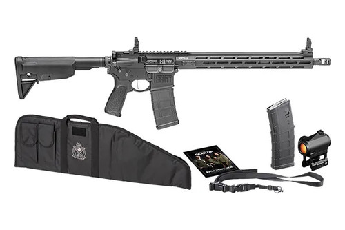 SPRINGFIELD ARMORY SAINT VICTOR B5 GEAR UP 25 5.56 16" BLK 1-30RD RED DOT, SLING, EXTRA MAG