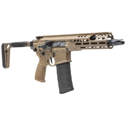 C3 SIG MCX SPEAR LT SBR 300BLK FDE 9"BBL, 8"LW HG, PUSH BTN FLD STOCK, SBR