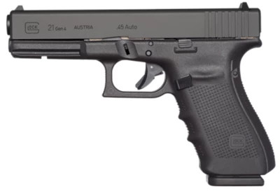 GLOCK 21 GEN 4 POLICE TRADE IN 45ACP PISTOL 3-13RD MAGS, BOX, GOOD CONDITION