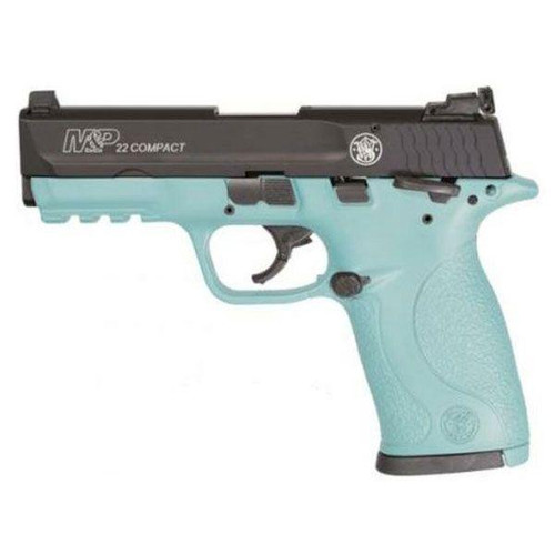 Smith & Wesson M&P 22 Compact Handgun .22 LR 10rd Magazine 3.6" Barrel Robin's Egg Blue with Black Slide USED