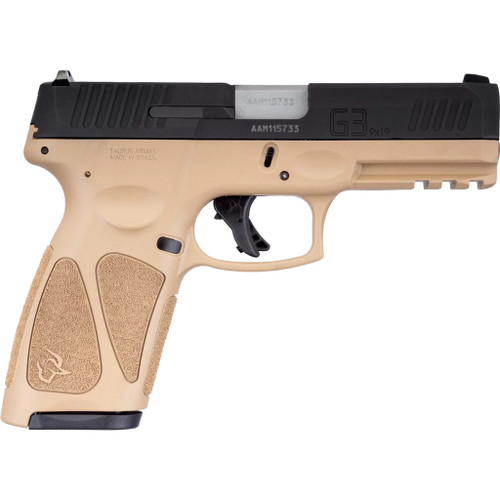 Taurus G3 Pistol 9mm 4 in. Tan Black 15 & 17 rd.