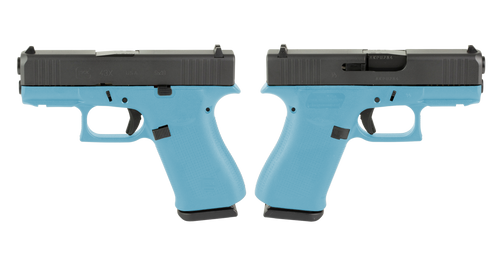 GLOCK G43X 9MM PISTOL 3.41" TIFFANY BLUE NIGHT SIGHTS 2-10RD MAGS