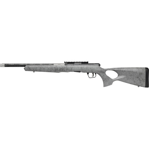 Savage A22 TimberLite Thumbhole Rifle 22 LR 18 in. Grey Stock/Black Webbing 10 rd.