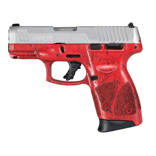 Taurus G3C Handgun 9mm 3 10/rd Magazines 3.2" Barrel Ruby Red Splatter Black Stainless Steel