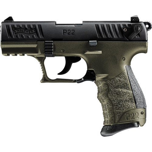 Walther P22Q Pistol 22 LR. 3.42 in. Military 10 rd.