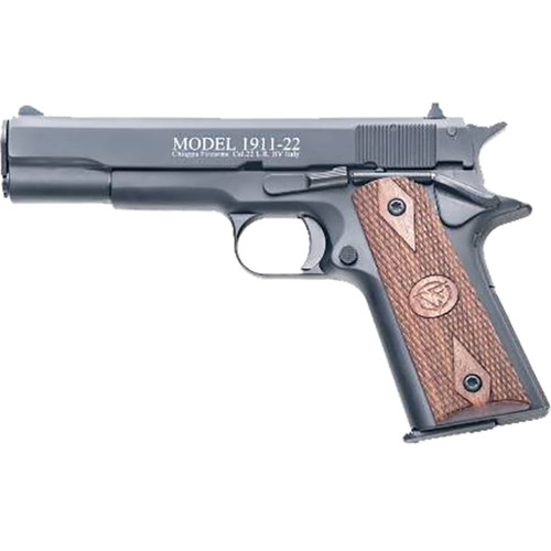 Chiappa 1911-22 Full Size Pistol 22 LR 5 in. Black with Wood Grips 10 rd.