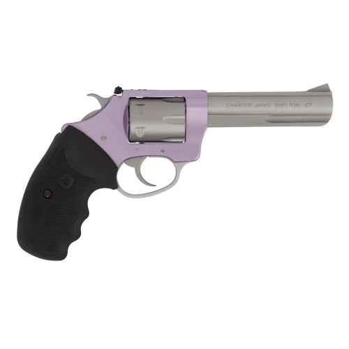 Charter Arms Target Pathfinder .22 LR 6rd Capacity 4.2" Barrel Lavender with Full Black Grip REFURBISHED