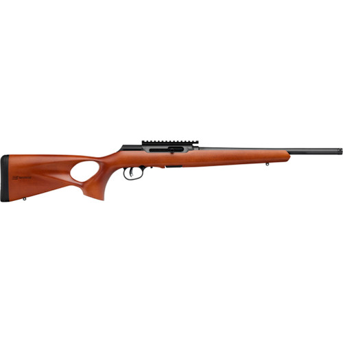 Savage A22 Timber Thumbhole Rifle 22 LR 18 in. Wood 10 rd.