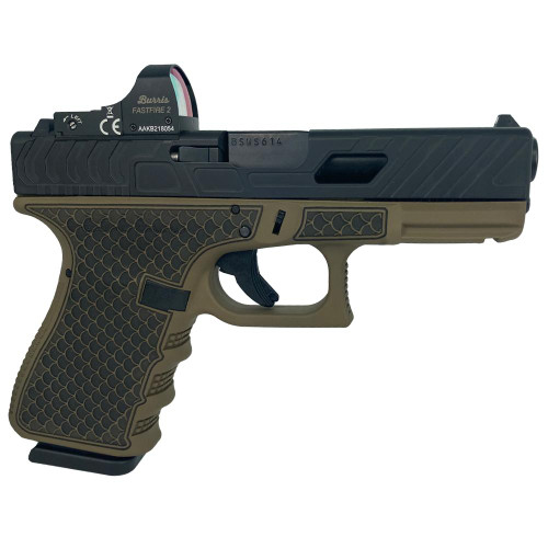 Glock 19 Gen 3 Custom "Tarpon FDE Frame" Handgun 9mm Luger 15/rd Magazines (2) 4.02" Barrel with Burris Fast Fire II Red Dot