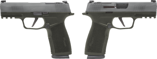 SIG SAUER P365 X-MACRO 9MM PSTL 3.7" CRUSHED SILVER BATTLEWORN 2-17RD MAGAZINES