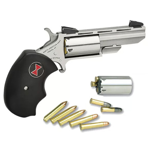 NAA Black Widow Revolver Combo 22 LR/.22 WMR Stainless/Black 2 in. 5 rd.