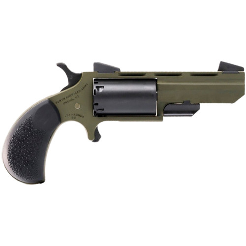 NAA Green Huntsman Revolver 22 LR 2 in. OD Green Black Grip 5 rd.