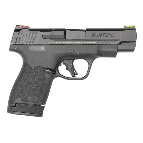 S&W PC M&P 9 Shield Plus Fiber Optic Handgun 9mm Luger 10rd Magazine 4" Barrel No Thumb Safety Black USED