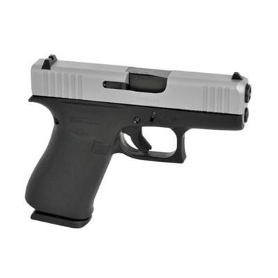 Glock 43x Subcompact Handgun 9mm Luger 10/rd Magazines (2) 3.41" Barrel Black Frame Silver Slide Night Sights Austria