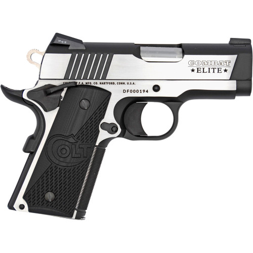 Colt 1911 Combat Elite Defender Pistol 45 ACP 3 in. TT Elite Two Tone 7 rd.