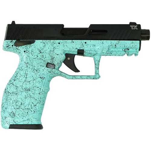 Taurus 2TX 22 Pistol 22 LR. 4.6 in. Cyan Splatter/BK 16 rd. & 22 rd.