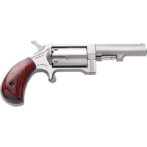 NAA Sidewinder Revolver 22 WMR Stainless/Wood 2.5 in. 5 rd.