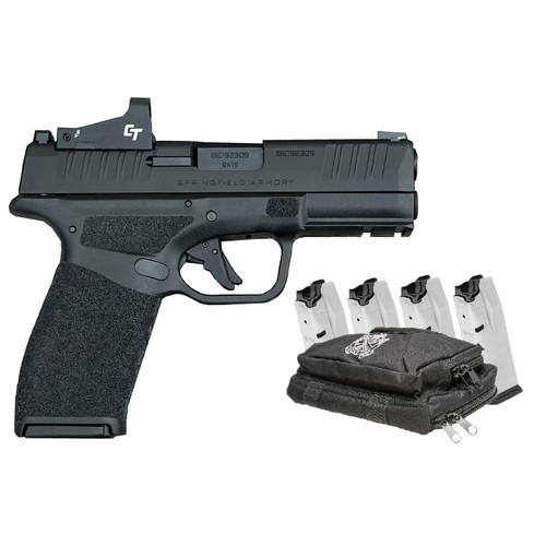 Springfield Hellcat Pro Bundle w/CT-1500 Red Dot  9mm Luger 15rd magazines(5) 3.7" Barrel Range Bag