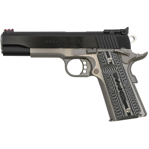 Colt 1911 Gold Cup Pistol  38 Super 5 in. Black/Cerakote Titanium 9 rd.