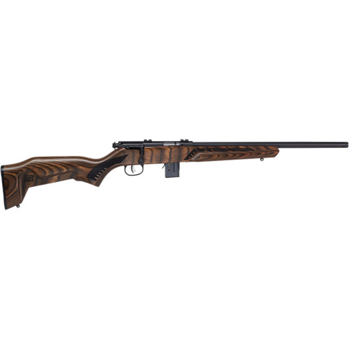 Savage 93R17 Minimalist Rifle 17 HMR. 18 in. Brown Wood Laminate RH
