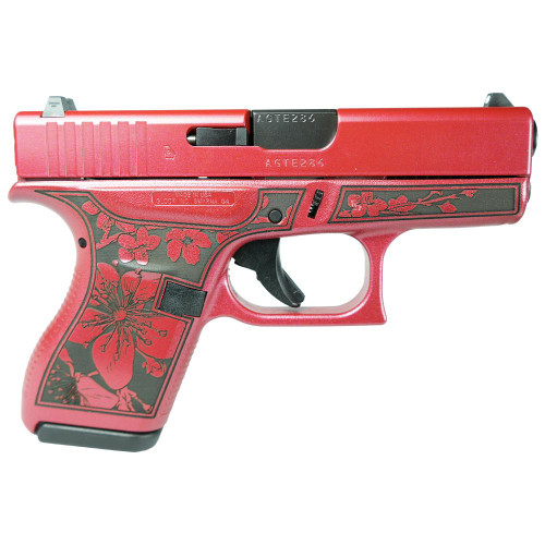 Glock 42 Custom "Cherry Blossom Medusa Pink" Subcompact Handgun .380 ACP 6rd Magazines (2) 3.25" Barrel USA
