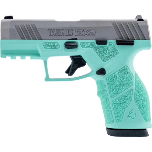 Taurus GX2 Pistol 9mm 3.38 in. Cyan Frame/SS Slide 13 rd.