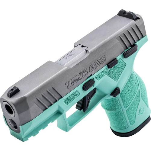 Taurus GX2 Pistol 9mm 3.38 in. Cyan Frame/SS Slide 13 rd.