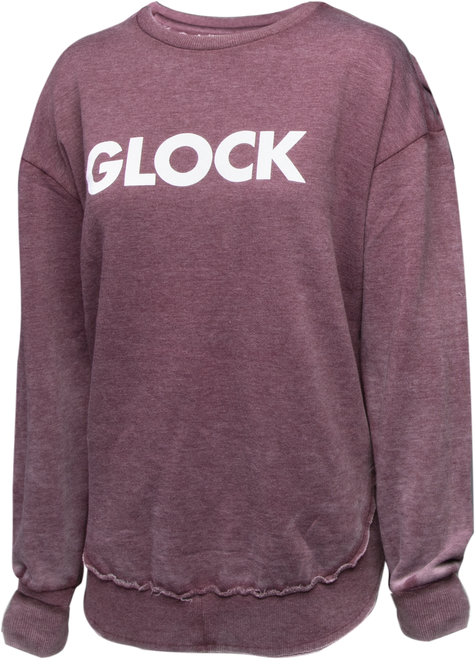Glock AP95900 Women's Retro Fleece  Maroon Long Sleeve 2XL Cotton/Polyester