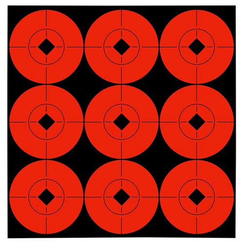 Birchwood Casey 33902 Target Spots  Self-Adhesive Paper Black/Orange 2" Bullseye 90 Pack