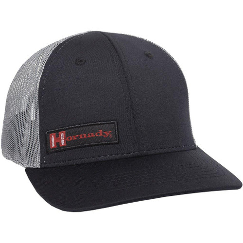 Outdoor Cap Black/Grey Mesh Back w/Woven Hornady Label