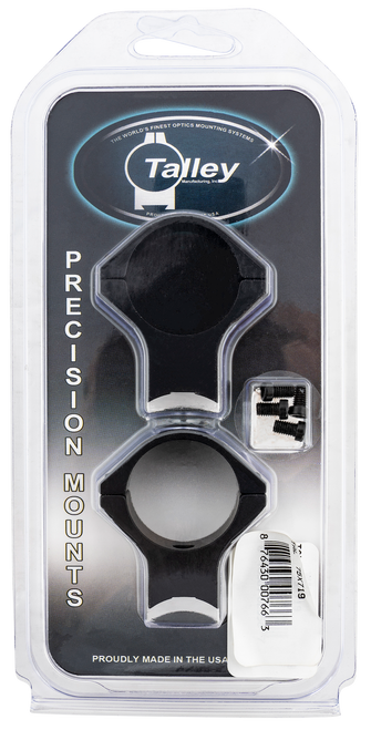 Talley 75X719 Scope Mount/Ring Combo  Black Anodized Aluminum 30mm Tube Savage (8-40) Round Receiver w/Accutrigger High Rings 0 MOA
