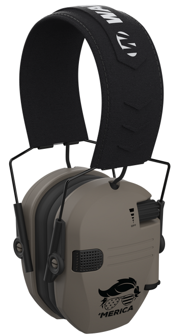 Walker's GWPRSEMT24MERFDE Razor Merica Muffs Polymer Over the Head Flat Dark Earth