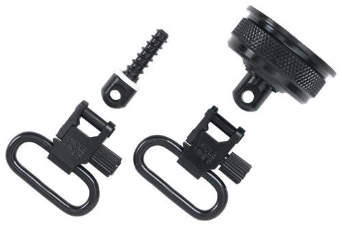 Uncle Mike's 18032 Mag Cap Swivel Set made of Steel with Blued Finish, 1" Loop Size & Quick Detach Style for 12 Gauge Remington 11-87 Includes Two Super Swivels