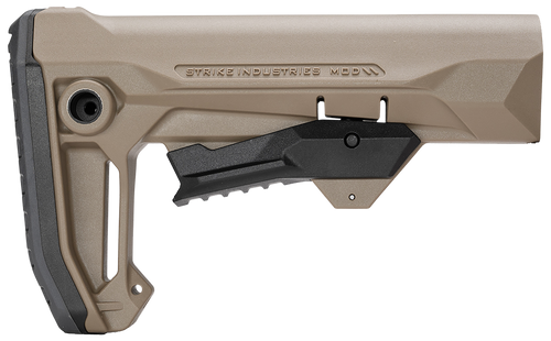 Strike Industries STRIKEESMOD2FDE MOD2 Rifle Stock FDE Polymer Compatible w/ AR Style Buffer Tubes