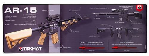 TekMat TEKR44AR15WPD AR-15 Ultra 44 Cleaning Mat Multi-Color Rubber 15"x44" AR-15 Weapons Platform