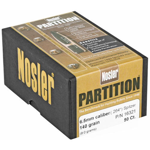 Nosler 6.5MM Ammo 140gr SP Ammunition - 50 Rounds