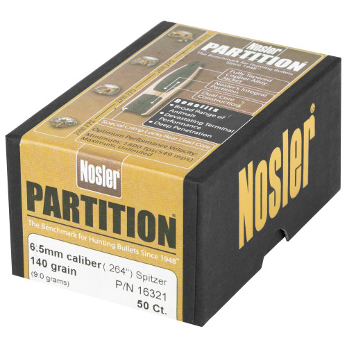 Nosler 6.5MM Ammo 140gr SP Ammunition - 50 Rounds