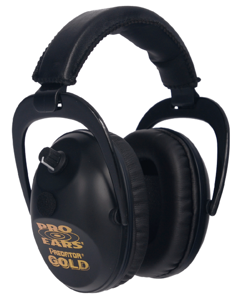 Refurbish / Dent / Scratch GSP300BLK Predator Gold Electronic Muff 26 dB Over the Head Black/Gold Adult 1 Pair *Package Damaged
