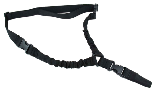 TacFire SL002B One Point Sling Black Nylon 30"-40" OAL Adjustable Double Bungee Rifle